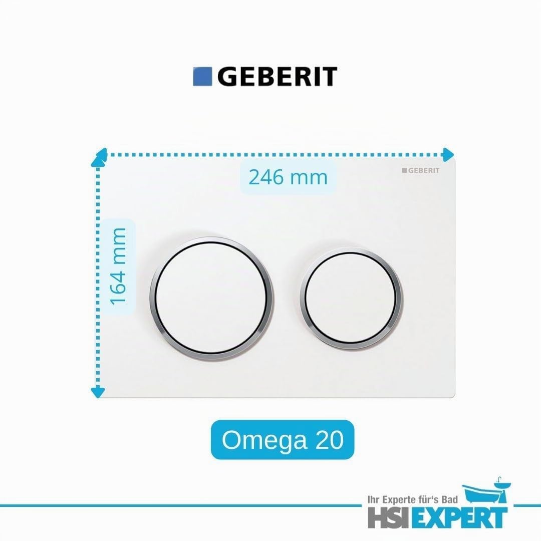 Geberit Spülkasten Omega 82 cm Bartolo WC spülrandlos Betätigungsplatte WC Sitz SoftClose Set