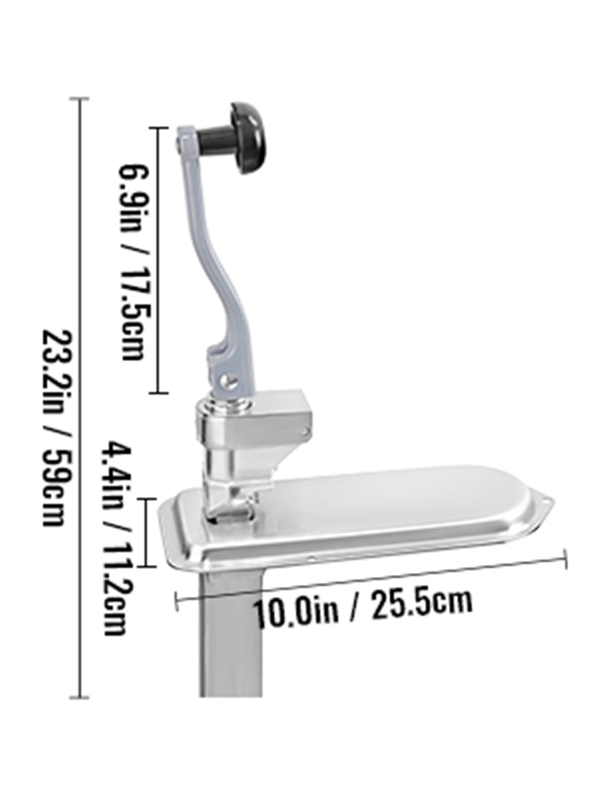 Apriscatole commerciale 30/40 cm in acciaio inox manuale Apriscatole da tavolo con montaggio su tavolo con barra angolata for ristoranti(40cm)