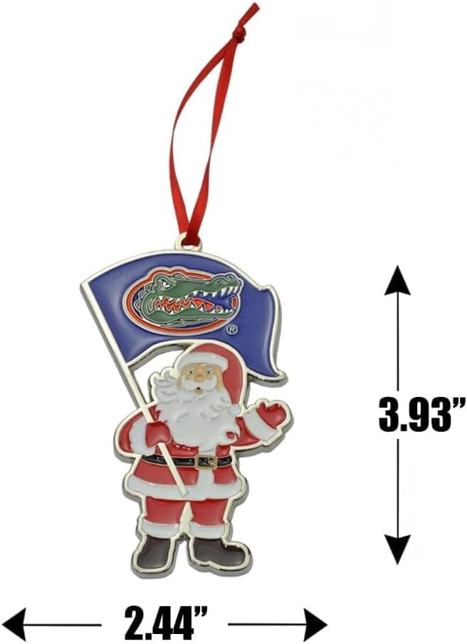 Florida Gators Santa Metal Christmas Ornament - Image 2
