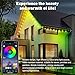 150FT Permanent Outdoor RGB Lights - Waterproof Smart LED Eaves Lights with App/Remote Control, Music Sync & DIY Scenes, Perfect for Christmas, Halloween, Parties & Daily Decor, Ideal for House Roof