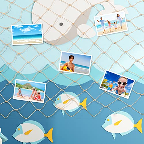 image for Boao Natural Fish Net Decorations for Pirate Party, Cotton and Linen F