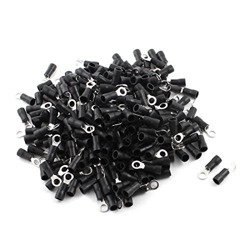 Aexit 300Pcs 5.3mm Audio & Video Accessories AWG 14-12 Wire Insulated Ring Crimp Connectors & Adapters Terminal Connectors