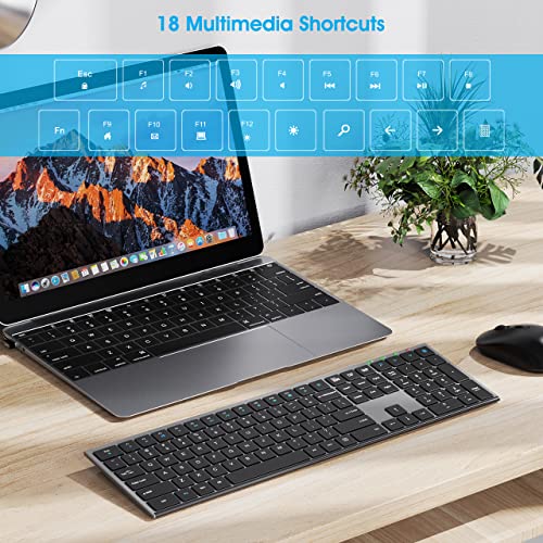 Wireless-Keyboard-Trueque-Full-Size-Ultra-Slim-Keyboard-Silent-Keys-24-GHz-Wireless-Ergonomic-USB-Computer-Keyboard-with-Number-Pad-for-Laptop-Windows-PC-Desktop-Mac-Grey