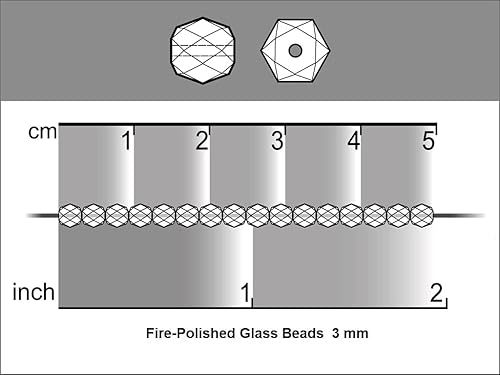 Miniatura 2 de Cuentas de vidrio facetado checo pulidas al fuego redondas de 0118in Seis colores Total 600 piezas Juego 3SFP 615 3FP001 3FP002 3FP007 3FP033 3FP052