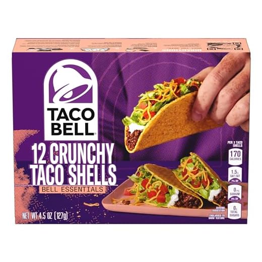 Taco Bell Crunchy Taco shells (4.5oz Boxes, Pack of 12)