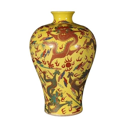 Kunyos One Color Vase Antique Shelf Ornaments Porcelain Window Sill Ceramic Flower Vases Table Decorations Ceramic Vase