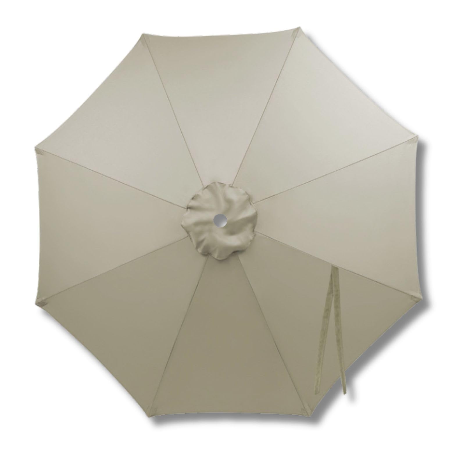 Patio Umbrella Replacement Canopy 7ft/8.2ft/10ft/11.5ft/13ft Outdoor Umbrella Replacement Top Cover for 8 Ribs UV Protective Parasol Fabric Cover for Market Table Backyard(Light gray,4m/13.1ft)