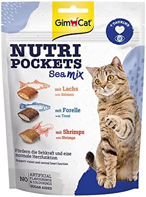 GimCat Nutri Pockets Fishing Mix - Crispy Cat Snack, with Creamy ...