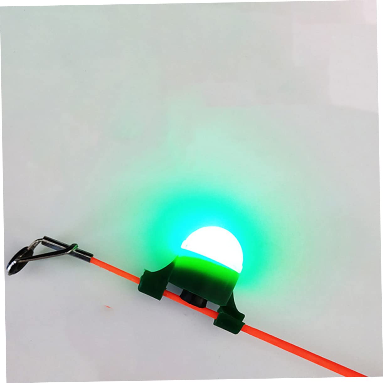 Abaodam Luce di Allarme Dell'asta di Mare da Pesca Illuminazione per La Pesca Canna da Pesca Leggera Portatile Pesca Notturna con Bastoncini da Pesca Lampada Verde Plastica