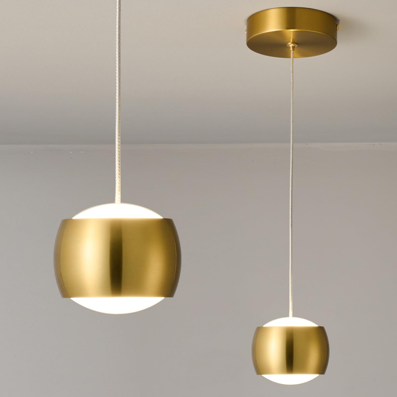 ADCTHOME Modern LED Dimmable Pendant Light fixtures,Mini Island Pendant Lighting for Kitchen Island Dinning Room,Bedroom,Bar, Kitchen Island Ceiling