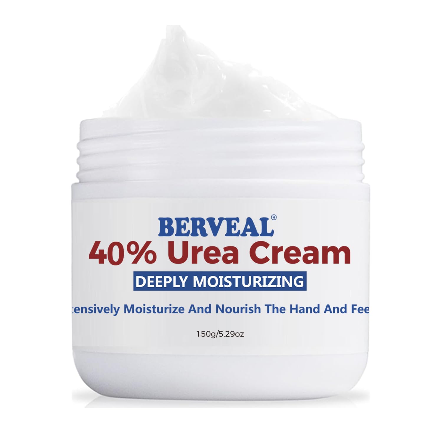BERVEAL Urea Cream foot cream, 40 percent Foot Care Lotion for Cracked Heels,Moisturizing?Cracked Heels, Ultra,Rough, Dry, Calloused Feet,Softening Rough skin on feet for All Skin 5.29 fl.oz