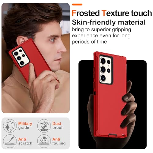 Coque Samsung S23 Ultra rouge stop aux écrans cassés et chocs