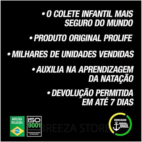 Boia de Braço e Colete Salva-Vidas Infantil Homologado PROLIFE CK01 Crocoloco