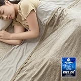 両面接触冷感 タオルケット 夏用 シングル Q-Max0.56 【KEEP ICE・2026新開発】メッシュ通気構造 リバーシブル クールケット 冷感ケット 140×190cm 24時間持続制菌消臭 除湿速乾 軽量 ひんやり 持続冷感 丸洗いOK ブラウン Mensu VKJ145-S-BR