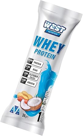 West Nutrition Whey Protein Tozu 36 Gram Tek Sa e Hindistan Cevizi&Yer F st  Aromal
