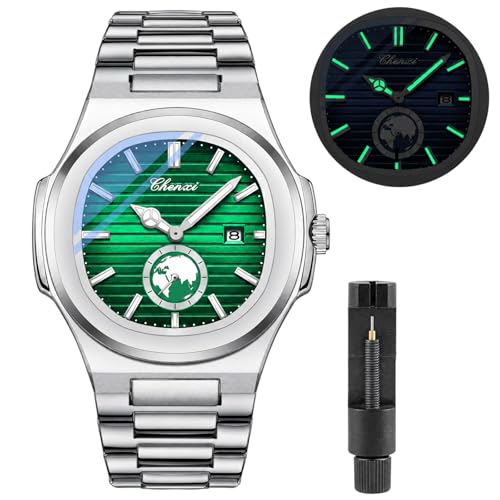Image of Gosasa Fashion Men's Watches Date Business Watch Stainless Steel Luxury Style Luminous Quartz Waterproof Analog Display Male Wristwatch