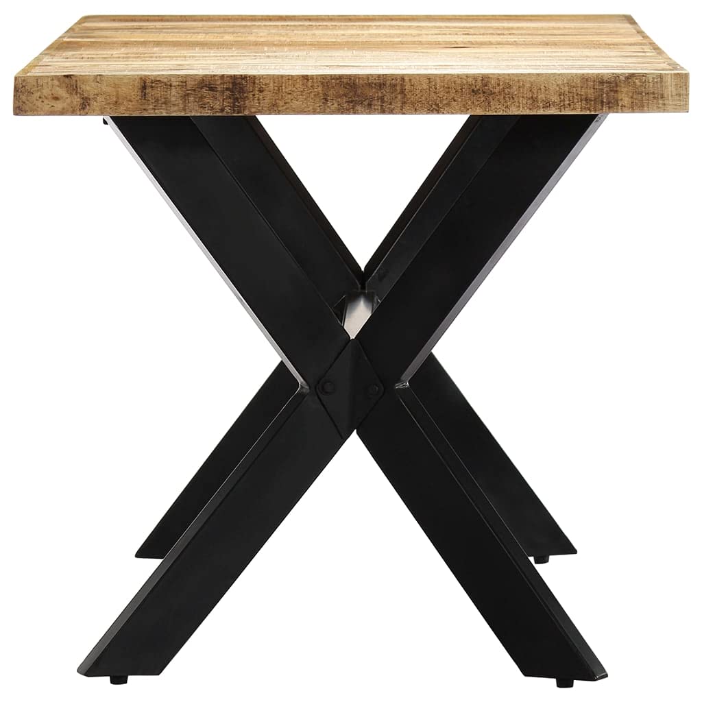 vidaXL Brut Table à Dîner Table de Salle à Manger Table de Repas Table de Cuisine Meuble de Cuisine Maison 160x80x75 cm Bois de Manguier Massif