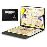 RoseFlower Basketball Taktikboard, Professional Basketball Taktikbrett Coach Board Magnetische Trainer Taktiktafel Taktikmappe mit Magnete Stifte Radiergummi - Ideal für Taktiken und Spielanpassungen
