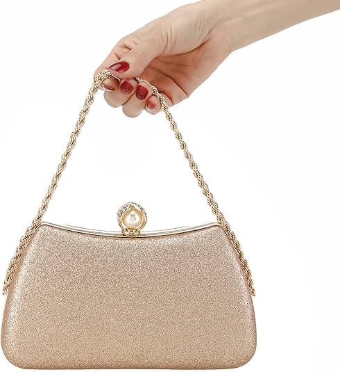 YYW Women Evening Bag Glitter Shiny Clutch Purses Handbags for Formal Wedding Party - Image 7
