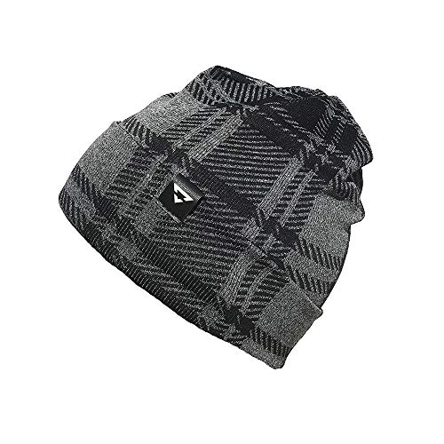 Gorro Beanie Brohood Malha Xadrez Preta e Cinza