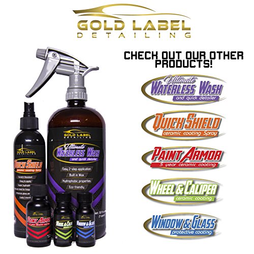 Gold Label Detailing Wheel and Caliper 5 Year Ceramic Coating 15ml | 9H Hardness | Long Lasting | Scratch Protection | Hydrophobic | Repel Brake Dust | UV Resistance