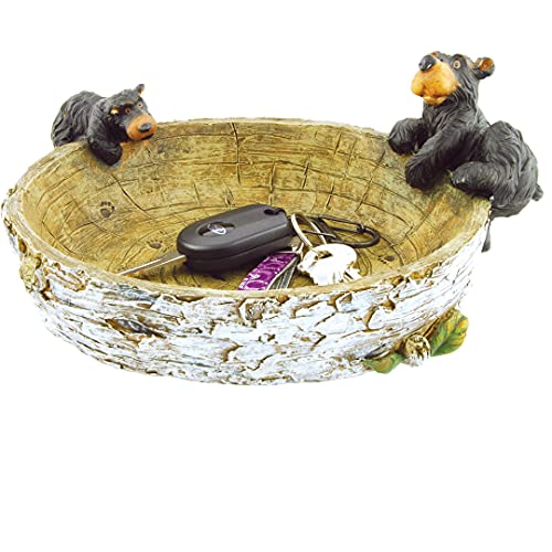 Wilcor Decorative Resin Black Bear Bowl, 8" #TOP8