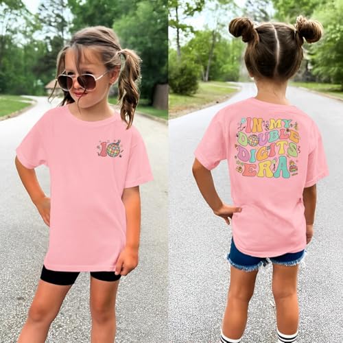 Ritatte in My Double Digits Era Shirt Girls 10th Birthday T-Shirt 10 Year Old Girl Birthday Party Summer Short Sleeve Tees3