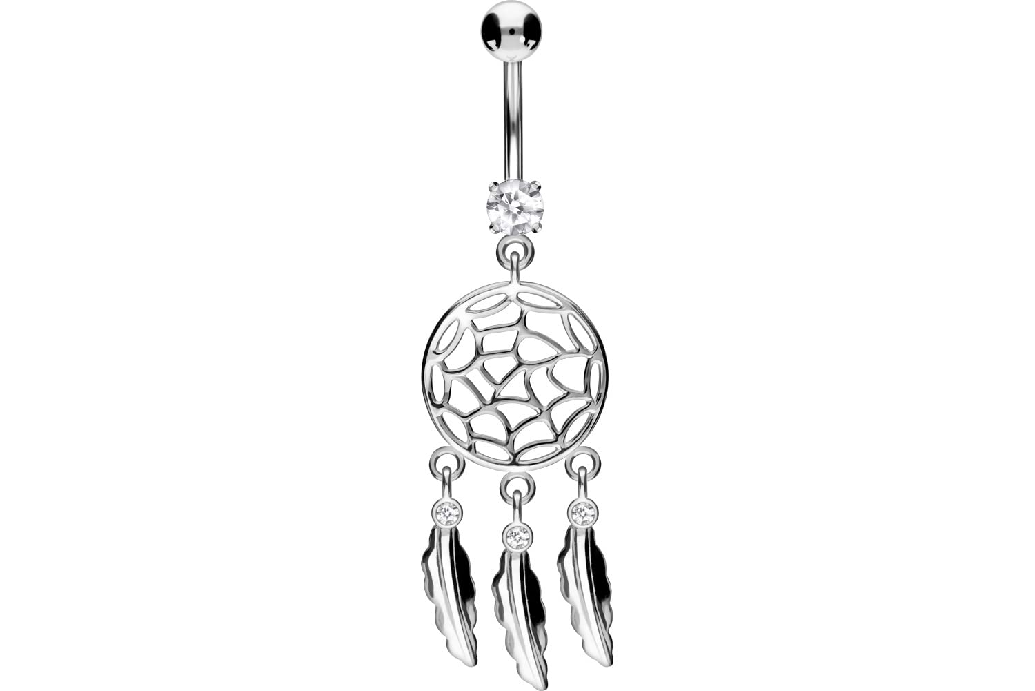 PIERCINGLINE piercing ombligo titanio | Atrapasueños plata 925 | Piercing Bananabell Plátano | selección de color