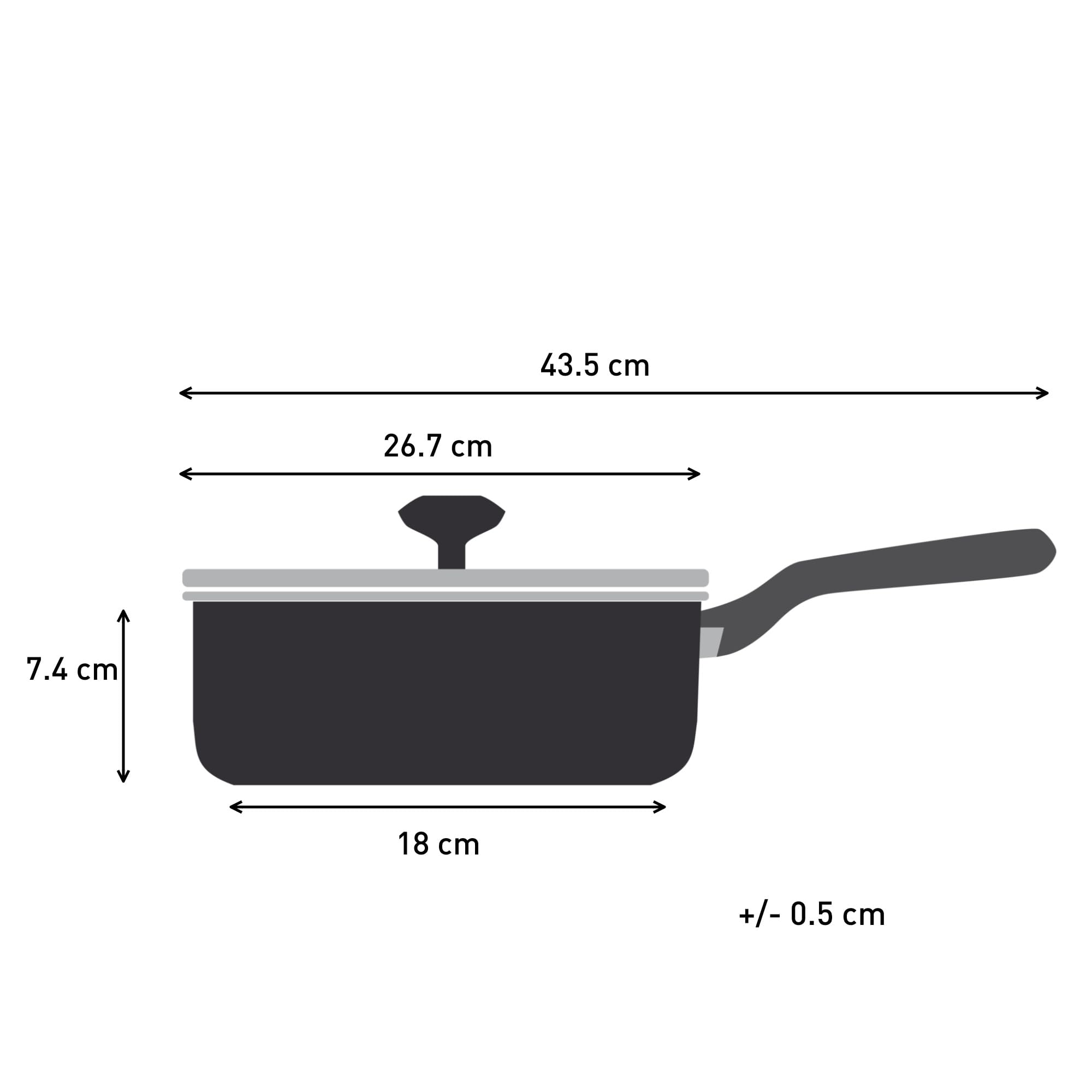 Tefal One Pick Pot Poêle profonde 24cm, 3 personnes, Induction, Polyvalente, Couvercle, Revêtement antiadhésif résistant, Technologie Thermo-Signal