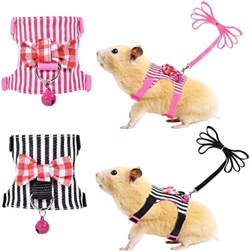 Hamster Bedding 2Pcs Hamster Harness And Traction Rope Small Animal Hamster Treats