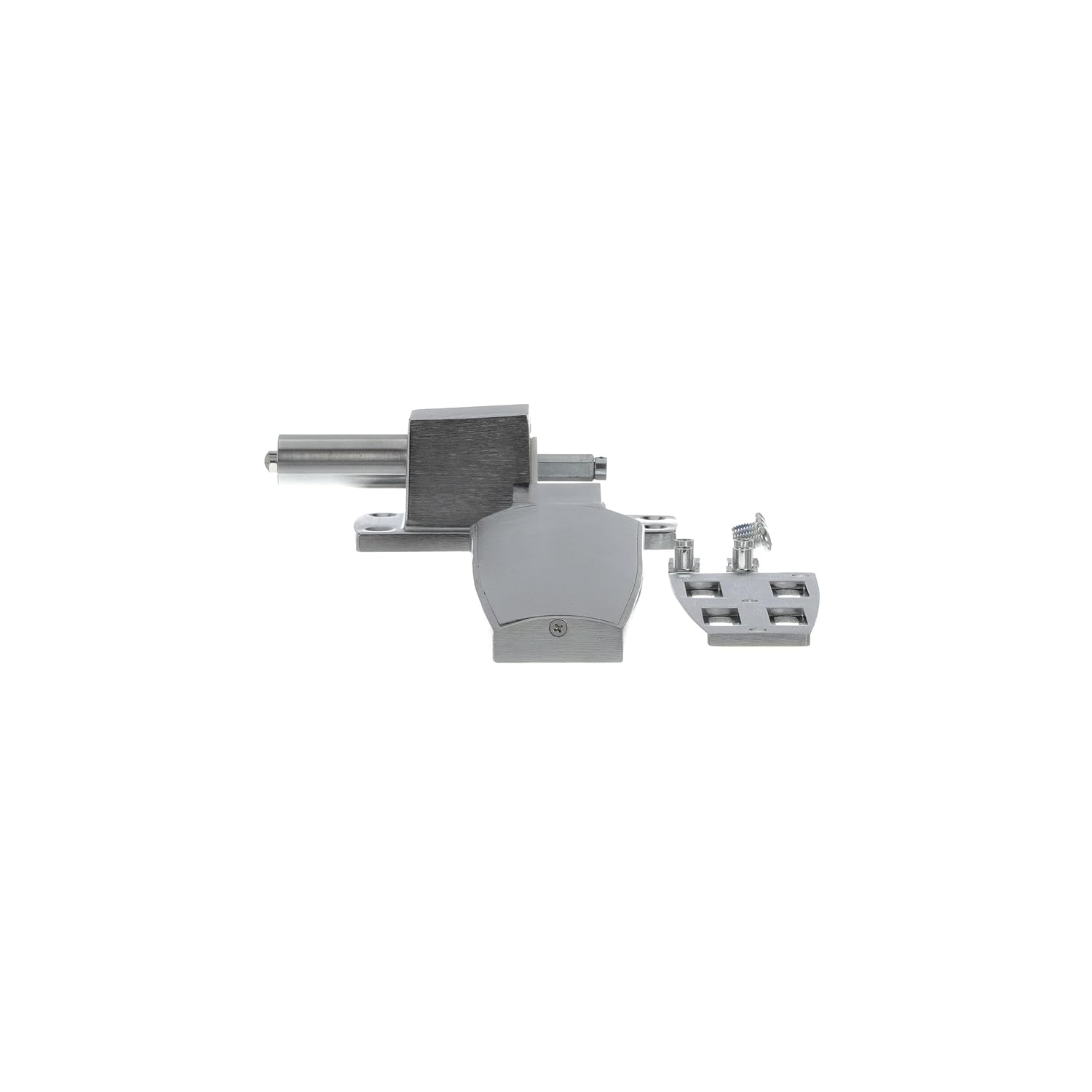 1-1/8" Offset Satin Chrome Adjustable Cam-Rise Lift-Off Walk-in Door Hinge with Spring Assist