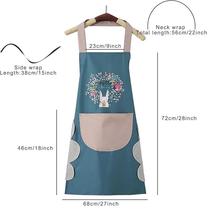 Image of VELVERI 1PACK Waterproof Kitchen Apron for Women and Men | Hand-Wiping Towel Panels with Large Front Pocket | Oil-Proof, Wear-Resistant Cooking Apron for Chefs, Bakers, Home Kitchen