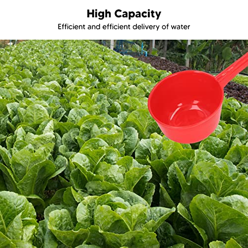 Kitchen Water Scoop, Large Capacity Long Handle Ladle Water Dipper Thickened Plastic Long Handle Agricultural Water Ladle for Garden Bathroom Kitchen (Red)