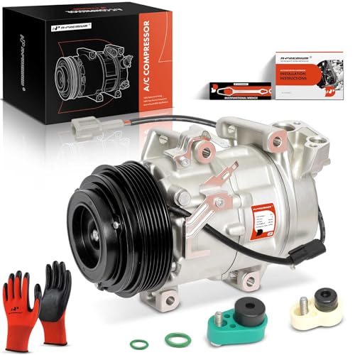 A-Premium Air Conditioner AC Compressor with Clutch Compatible with Nissan Rogue 2013-2016 2020, Rogue 2017-2019 2.5L, 6SBH14C Compressor