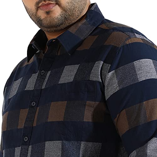 Image of CAHOOT Instafab Plus Men's Button Up Regular Fit Shirt for Casual Wear | Modern Clothing Shirt Crafted with Regular Sleeve, Comfort Fit & High-Performance for Everyday Wear