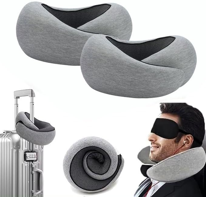 FlyHugz Travel Pillow Adult Travel Pillow | Memory Foam for 360° Neck Support with Washable Cover for Ultimate Comfort FlyHugz Travel Pillow Adult Travel Pillow | Memory Foam for 360° Neck Support with Washable Cover for Ultimate Comfort