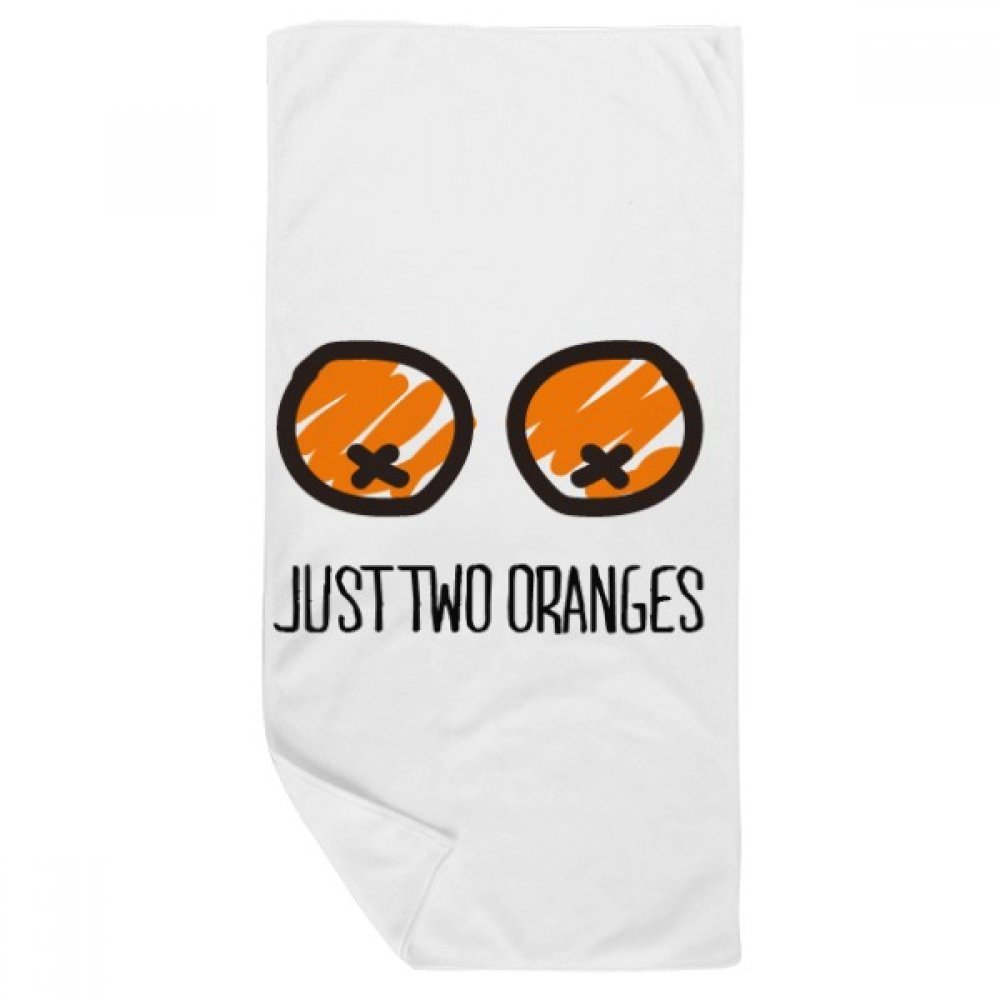 Serviette de bain orange drôle en coton doux multicolore 35x70cm pour le quotidien