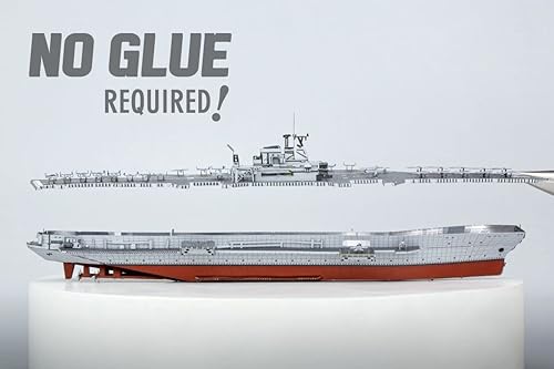 Miniatura 6 de Metal Earth Fascinations Premium Series USS Midway - Kit de portaaviones modelo de metal 3D con pinzas