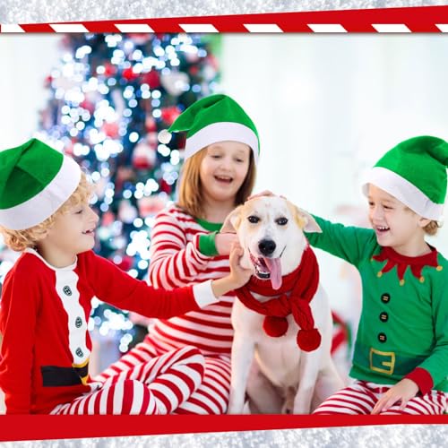 Vicenpal 200 Pcs Santa Hats Adult Bulk Christmas Party Hats Non Woven Fabric Xmas Santa Hat for Party Costume Supplies, 11 x 16 Inches (Green) by Vicenpal - Image 6