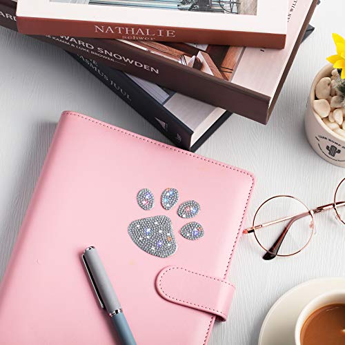 Dog Paw Print Stickers Bling Crystal Car Decoration Bling Rhinestone Paw Decals White Crystal Car Stickers Bling Dog Paw Print Car Stickers For Car Bumper Window Laptops Decoration (4 Sets) #TOP2