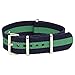 Clockwork Synergy Classic Nylon Nato watch straps bands (20mm, Navy / Green)