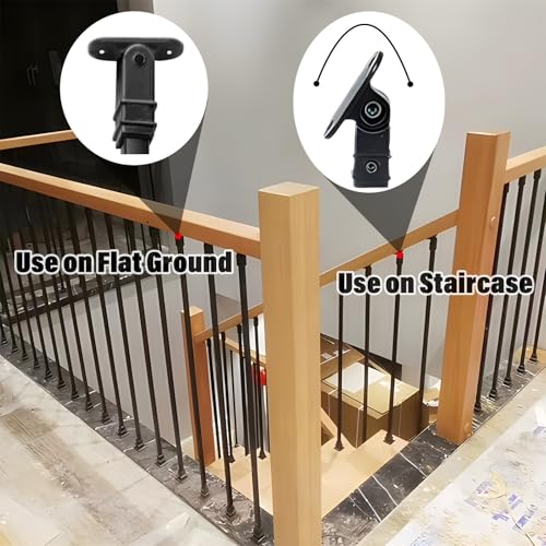 Rampe d'escalier en fer forgé moderne noir de 140cm pour aménagement de maison