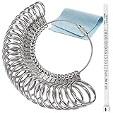 RSVLEISI Stainless Ring Sizers Finger Ring Sizer Measuring Tool, Men's and Women's Ring Measurement Tool Sizing US 0-13