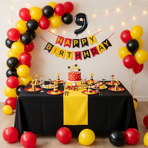 Image of TONIFUL 20 Pcs Number Balloon 2 Set 16 Inch Black 0-9 Numbers Balloons | Small Custom Digital Mylar Foil Ballons for Birthday Halloween Graduation Anniversary 2027 New Year Eve Party Decorations