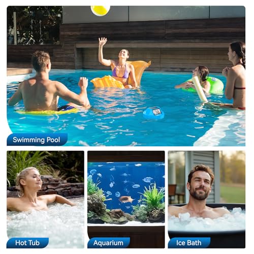 BaldrTherm Pool Thermometer Floating, Digital Swimming Pool Thermometer Easy Read with 2*Large Display | Solor Powered | Accurate | for Hot Tubs, Spas and Ice Baths,2026 New Upgrade, Light Blue by BaldrTherm - Image 9