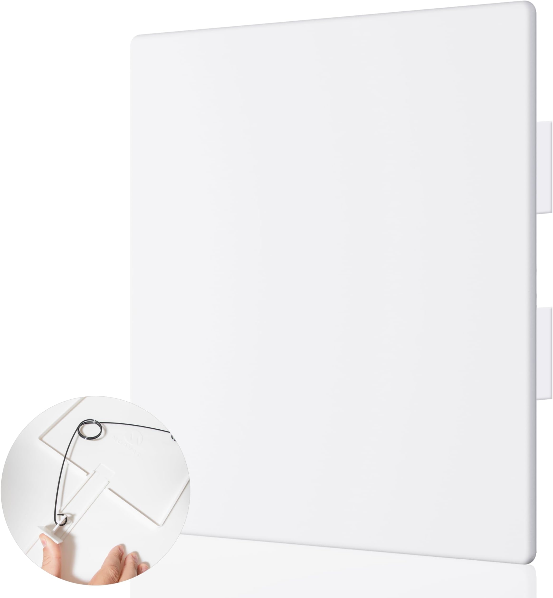 Morvat Adjustable Spring Access Panel 12"x12" Inches, for Drywall, Ceiling, Electrical, Plumbing Heavy-Duty & Easy Install, Wall Hole Cover Plate, White | Fits 7.5"x8.5" - 12"x12" Inches | (1-Pack)