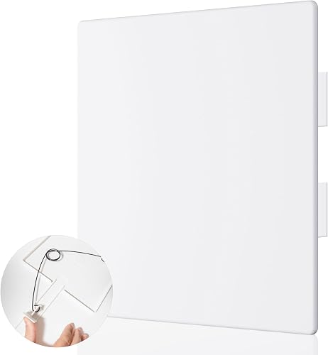 Morvat Adjustable Spring Access Panel, Fits 8x8-12x12 Inch, for Ceiling & Drywall, Heavy-Duty Durable ABS Plastic & Easy Install, Wall Hole Cover Plate for Plumbing & Electrical Wiring, White