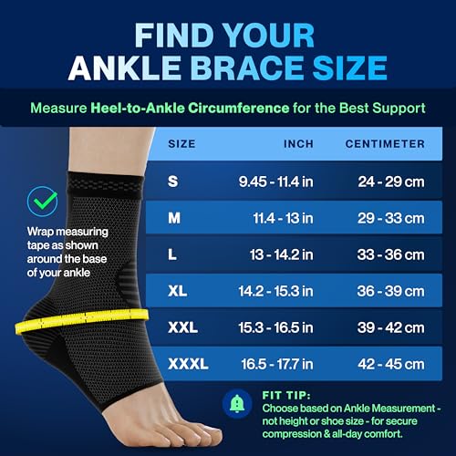 modvel foot amp ankle brace socks for sprained ankle compression sleeve - plantar fasciitis relief brace foot support for pain women amp men - tendonitis amp arthritis feet sleeve stabilizing ankles wrap