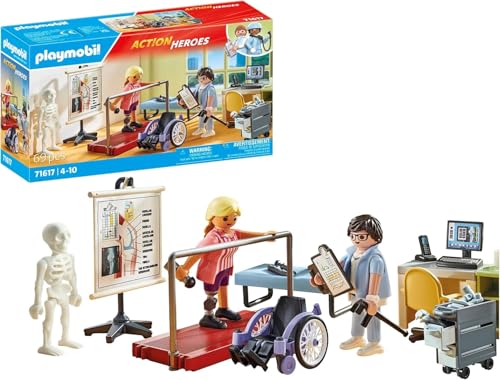 PLAYMOBIL Action Heroes 71617 Orthopädie, liebevolle Behandlung von Patient:innen, zu über 80 % aus recycelten und biobasierten Materialien, detailreiches Spielzeug für Kinder ab 4 Jahren
