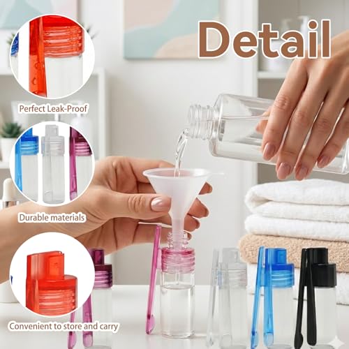 KALUROIL Pulverportionierer Set, 8 Glasflaschen in 2 Größen (51mm & 36mm), inklusive Plastiktrichter und Sieb, ideal für Küche und Outdoor, vielseitig verwendbar, zuverlässige Aufbewahrung